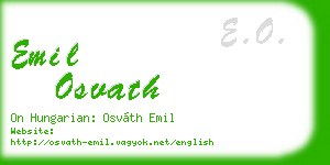 emil osvath business card